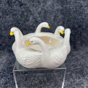 Ron Gordon Swan Goose Duck Dish Bowl Plant Trinket Holder 1982 Vintage Country